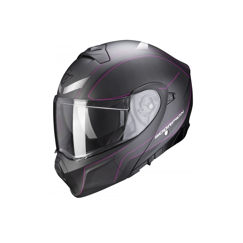 Klapphelm Scorpion EXO-930 Cielo schwarz-rosa