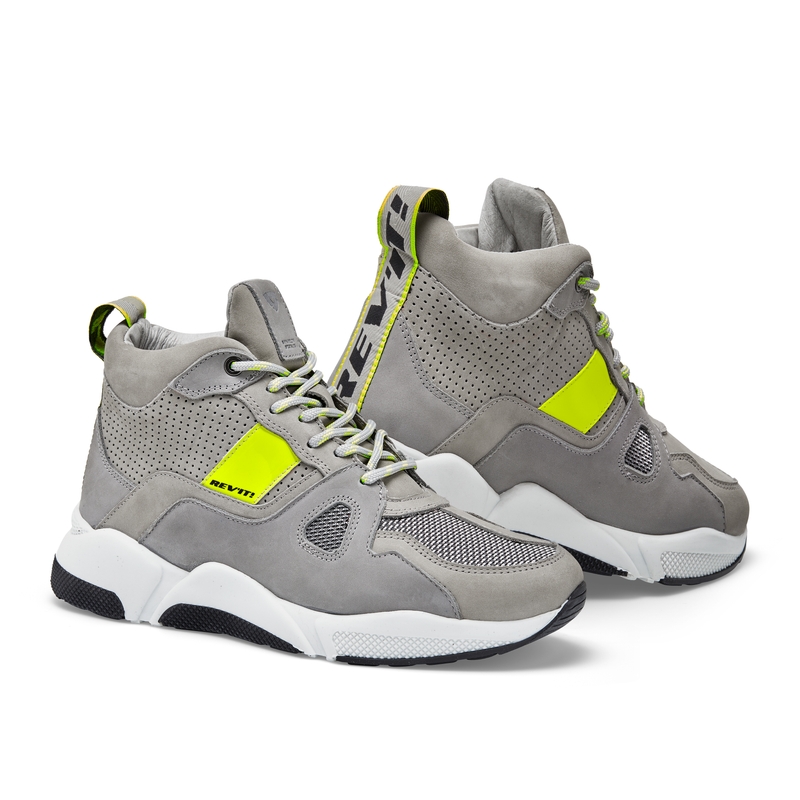 Revit Astro Motorradschuhe Grau-Beige-Fluogelb