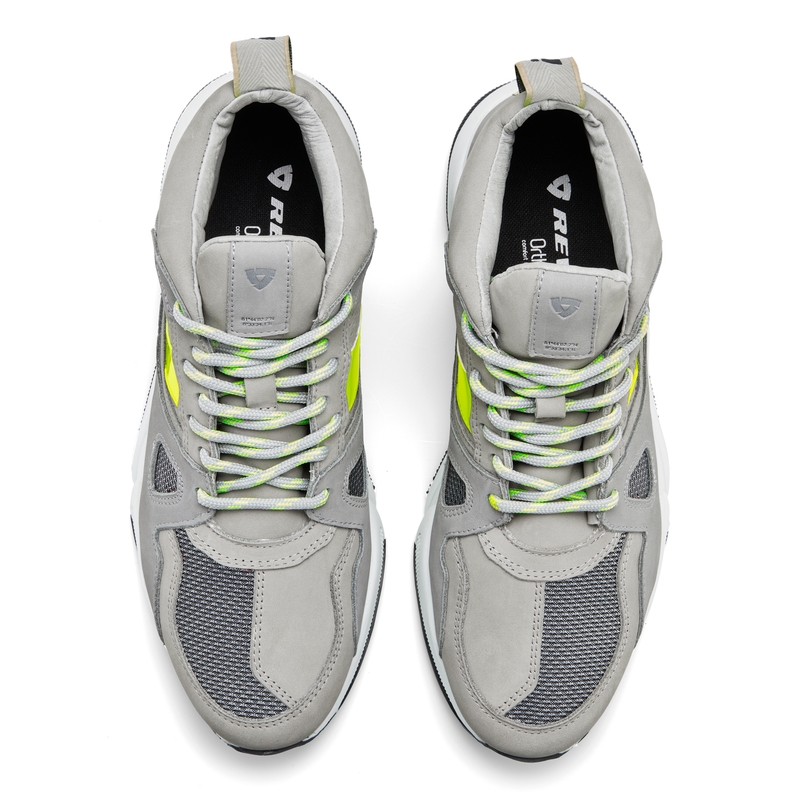 Revit Astro Motorradschuhe Grau-Beige-Fluogelb