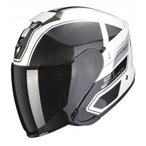 Offener Helm Scorpion EXO-S1 Cross-Ville schwarz-weiß-grau