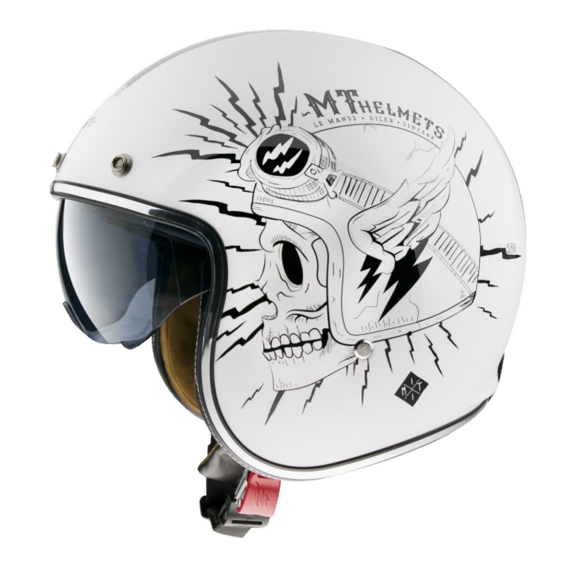 MT LeMans 2 SV Diler White Open Motorradhelm