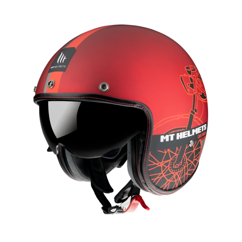 Offener Helm MT LeMans OF507SV LeMans 2 SV Cafe Racer rot Ausverkauf