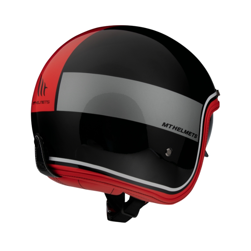 Offener Helm MT LeMans 2 SV Tant Schwarz-Rot-Grau Ausverkauf