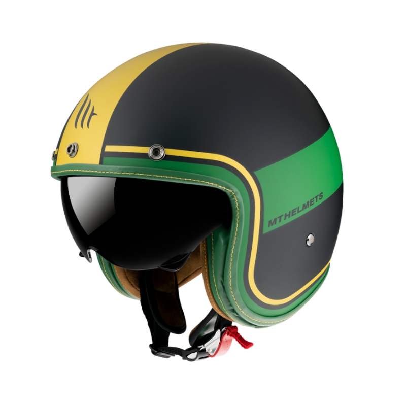 Offener Helm MT LeMans 2 SV Tant schwarz-gelb-grün