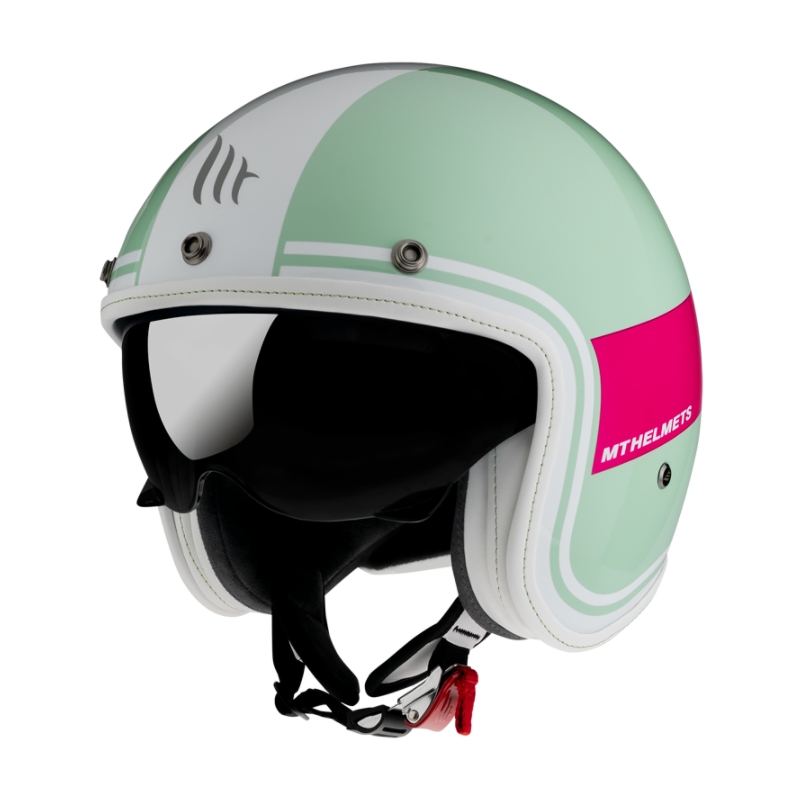 Open Helm MT LeMans 2 SV Tant grün-weiß-rosa Ausverkauf