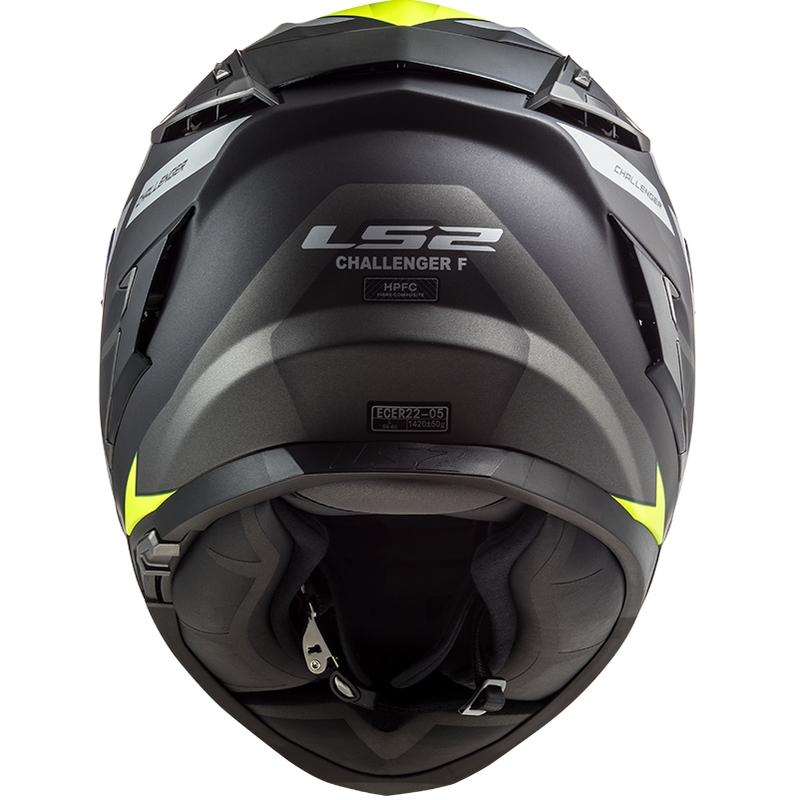 Integral-Motorradhelm LS2 FF327 Challenger Allert schwarz-grau-fluo gelb
