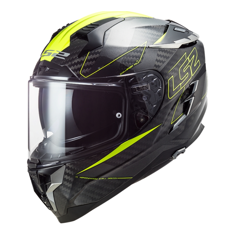 Integral Motorradhelm LS2 FF327 Challenger CT2 Fold schwarz-fluo gelb