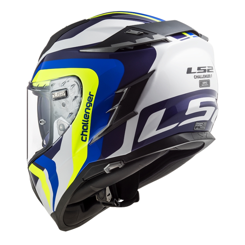 Integral Motorradhelm LS2 FF327 Challenger Galactic blau-weiß-fluo gelb Ausverkauf