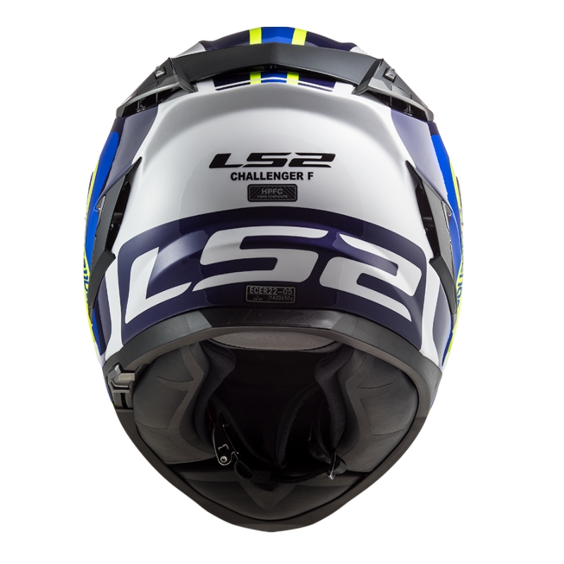 Integral Motorradhelm LS2 FF327 Challenger Galactic blau-weiß-fluo gelb Ausverkauf