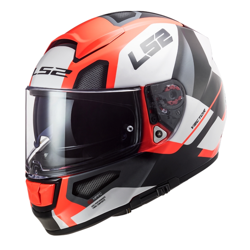 Integralhelm LS2 FF397 FT2 Automatik weiß-orange-schwarz
