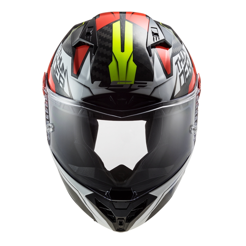 LS2 FF805 Thunder C Chase schwarz, weiß und rot Integral Motorradhelm Ausverkauf