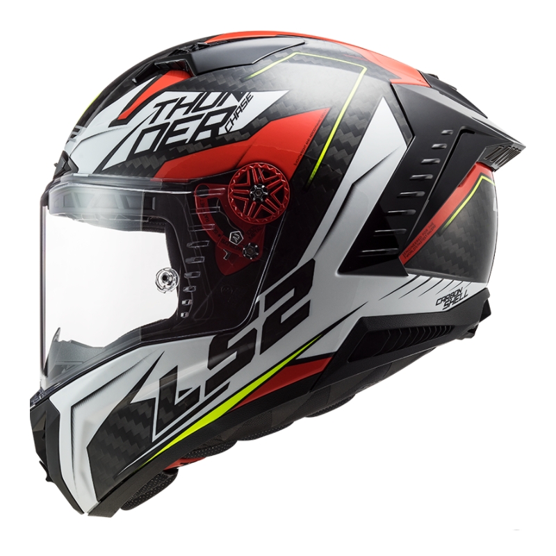 LS2 FF805 Thunder C Chase schwarz, weiß und rot Integral Motorradhelm Ausverkauf