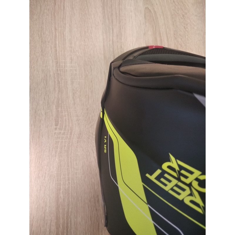 Klappbarer Motorradhelm Street Racer SR V1 schwarz-fluo gelb - Klasse II
