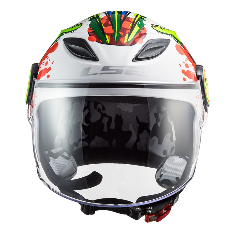 Offener Motorradhelm für Kinder LS2 OF602 Funny Croco weiß