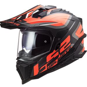 Enduro-Helm LS2 MX701 Explorer Alter schwarz-orange-grau