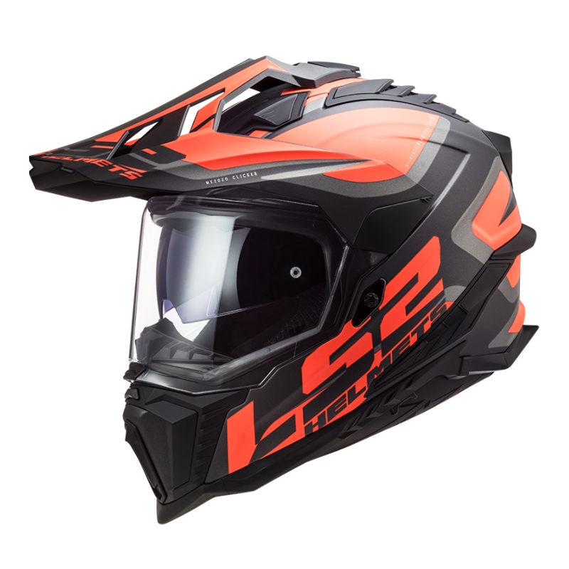 Enduro-Helm LS2 MX701 Explorer Alter schwarz-orange-grau