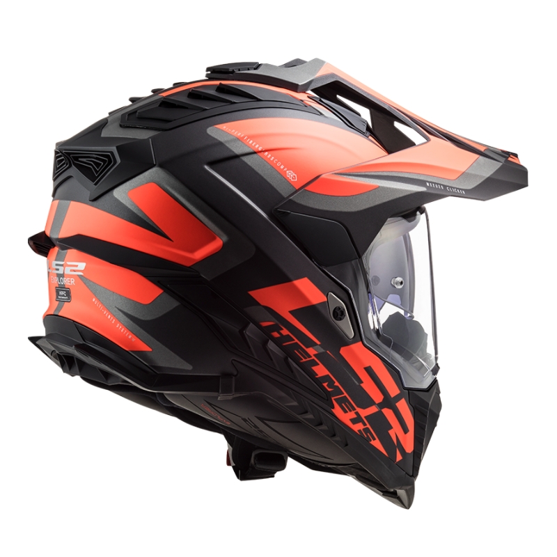 Enduro-Helm LS2 MX701 Explorer Alter schwarz-orange-grau