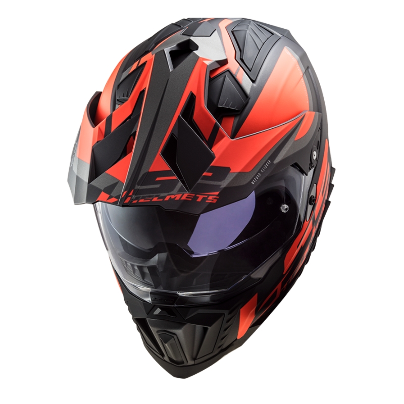 Enduro-Helm LS2 MX701 Explorer Alter schwarz-orange-grau