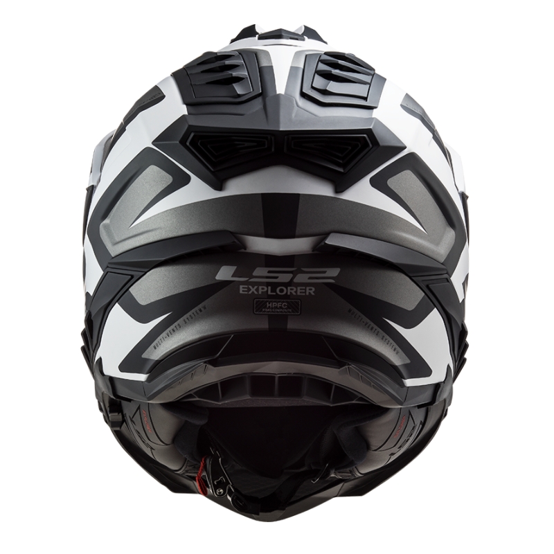 Enduro-Helm LS2 MX701 Explorer Alter weiß-schwarz-grau