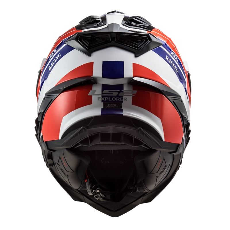 Enduro-Helm LS2 MX701 Explorer Atlantis weiß-blau-rot Ausverkauf