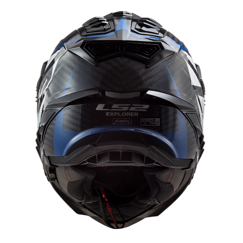 Endurohelm LS2 MX701 Explorer C Focus weiß-blau-rot
