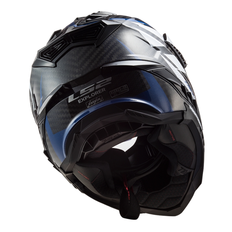 Endurohelm LS2 MX701 Explorer C Focus weiß-blau-rot