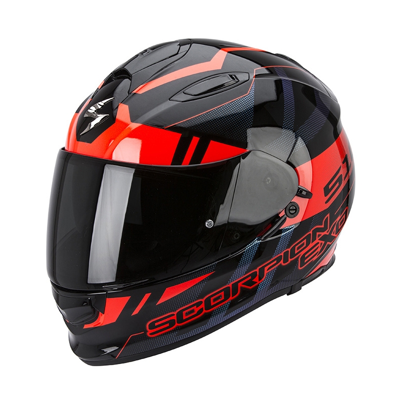 Moto Integralhelm Scorpion EXO-510 Stage schwarz-rot Ausverkauf
