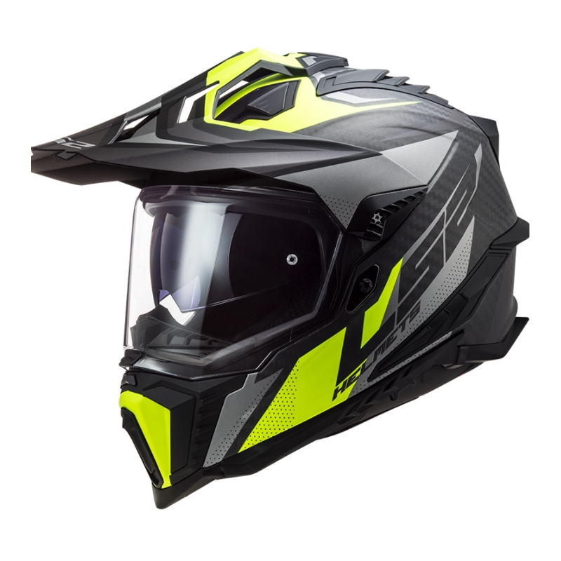 Enduro-Helm LS2 MX701 Explorer C Focus schwarz-grau-fluo gelb
