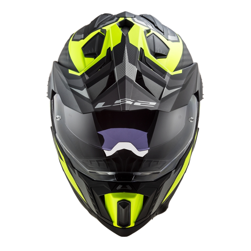Enduro-Helm LS2 MX701 Explorer C Focus schwarz-grau-fluo gelb