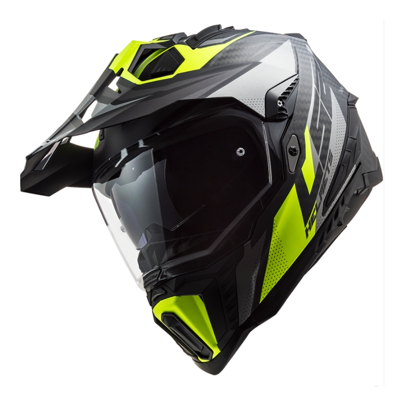 Enduro-Helm LS2 MX701 Explorer C Focus schwarz-grau-fluo gelb