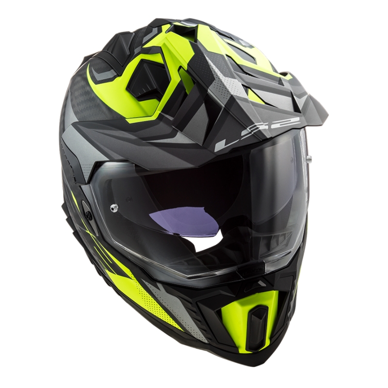 Enduro-Helm LS2 MX701 Explorer C Focus schwarz-grau-fluo gelb