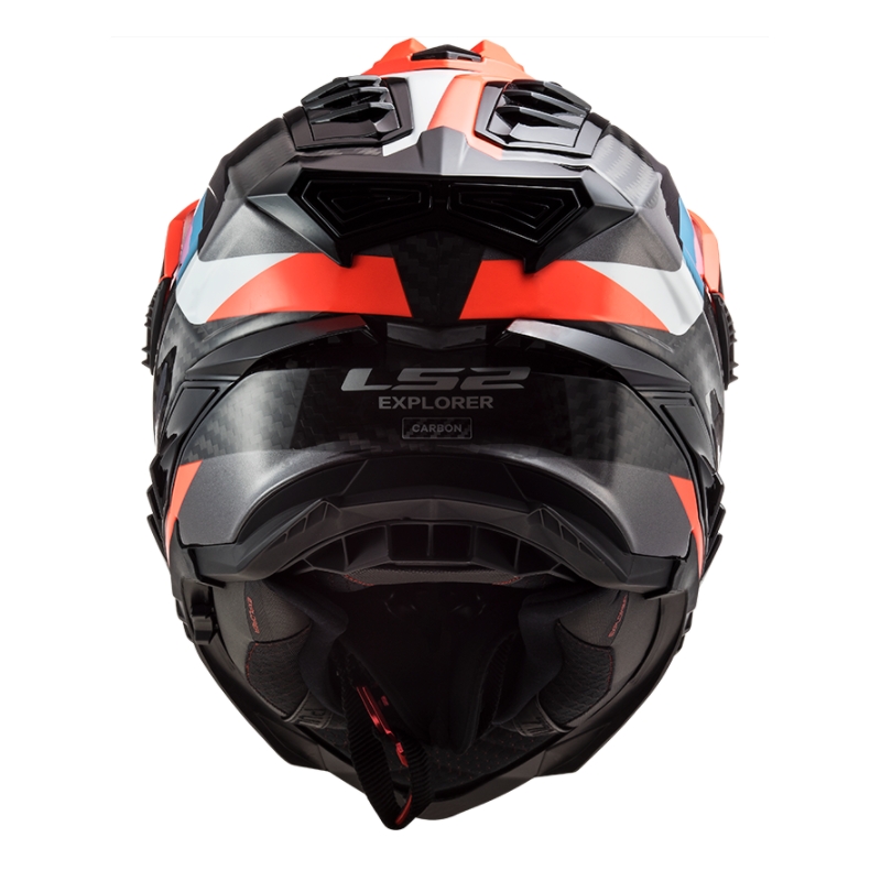 Enduro-Helm LS2 MX701 Explorer C Frontier schwarz-orange-blau
