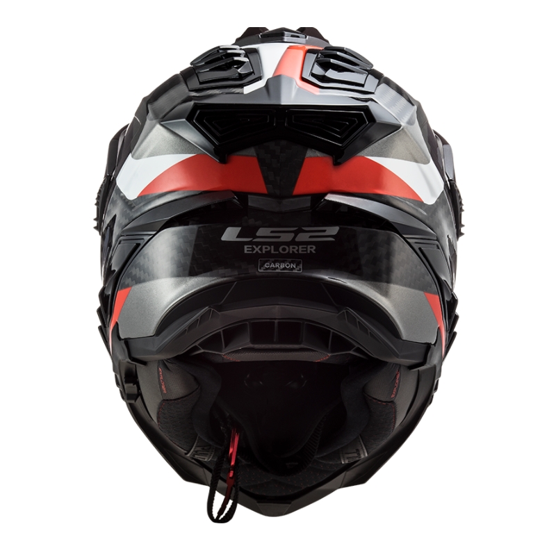 Enduro-Helm LS2 MX701 Explorer C Frontier schwarz-rot-weiß