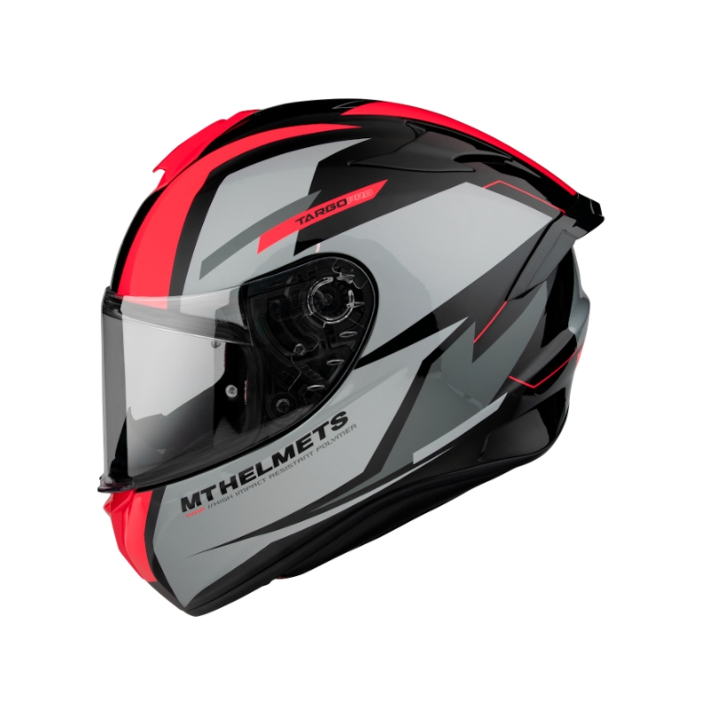 MT FF106 Pro Targo Pro Sound schwarz-grau-fluorrot Integral-Motorradhelm Ausverkauf