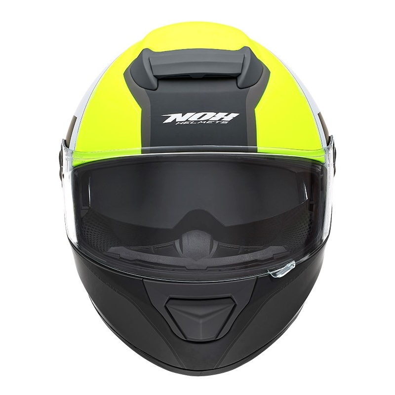 Integral-Motorradhelm NOX N301 Cut schwarz-weiß-fluorgelb - Klasse II Ausverkauf