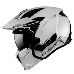 MT Streetfighter SV verchromter Helm mit offenem Visier, Silber Ausverkauf