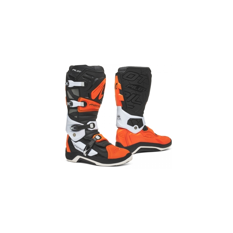 Forma Pilot schwarz-weiß-orange Motorradstiefel Ausverkauf