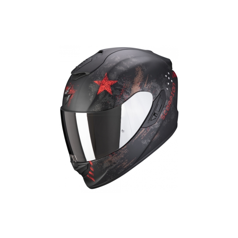 Integral Motorradhelm Scorpion Exo-1400 Air Asio schwarz-rot