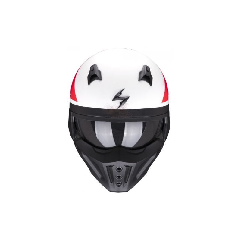 Helm Scorpion COVERT-X T-TRUST weiß-rot-schwarz
