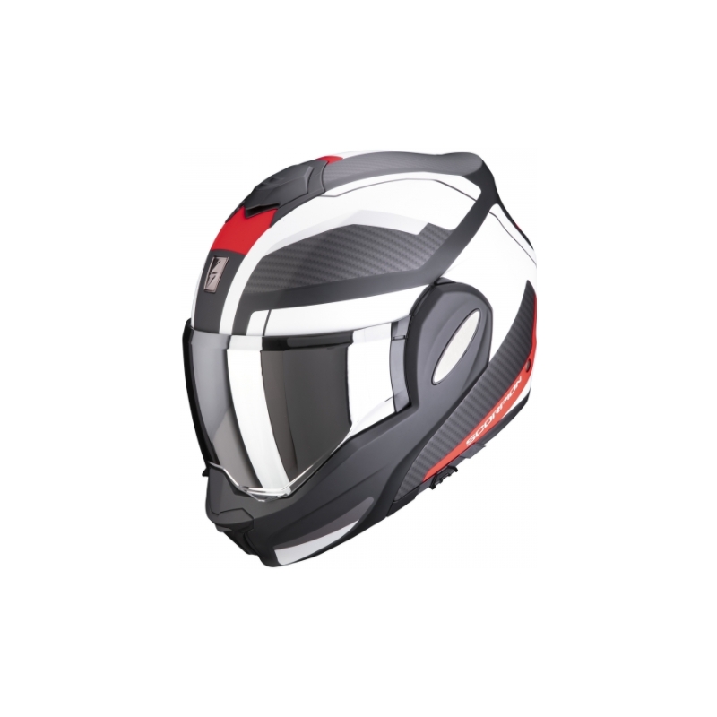 Klapphelm Scorpion EXO-TECH Trap schwarz-weiß-rot