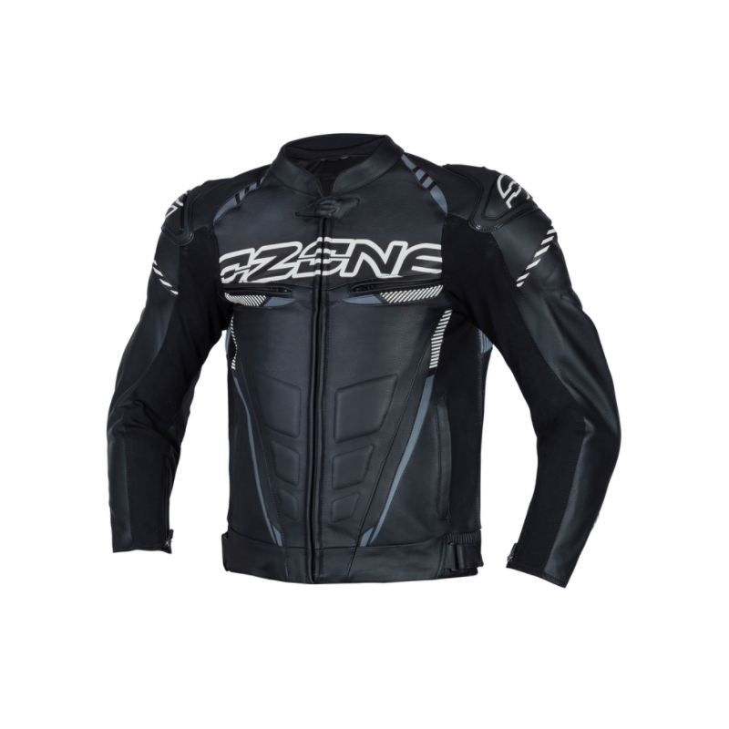 Ozone RS600 schwarz und weiß Motorrad Jacke Ausverkauf