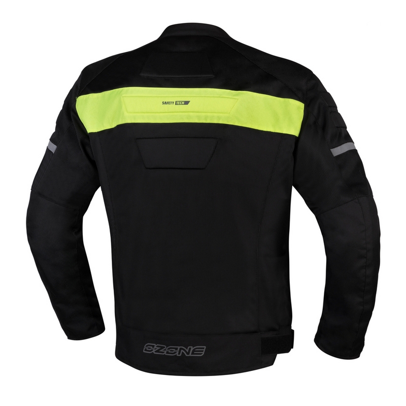 Ozone Dart schwarz-fluorgelbe Motorradjacke