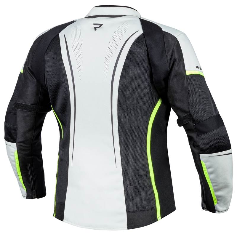 Frauen Rebelhorn Flux Schwarz-Grau Motorradjacke