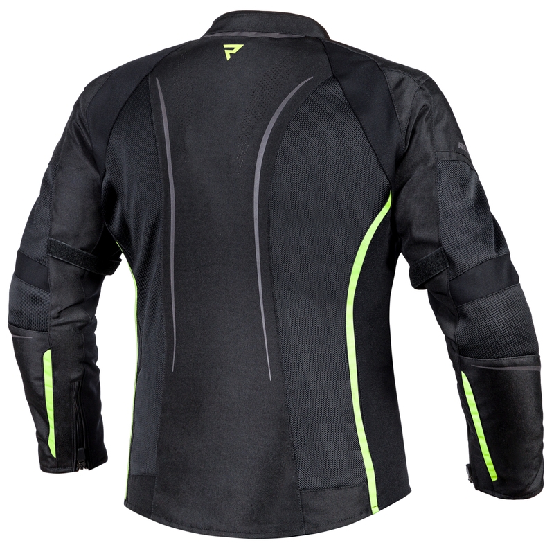 Women's Rebelhorn Flux Schwarz-Fluo Gelbe Motorradjacke
