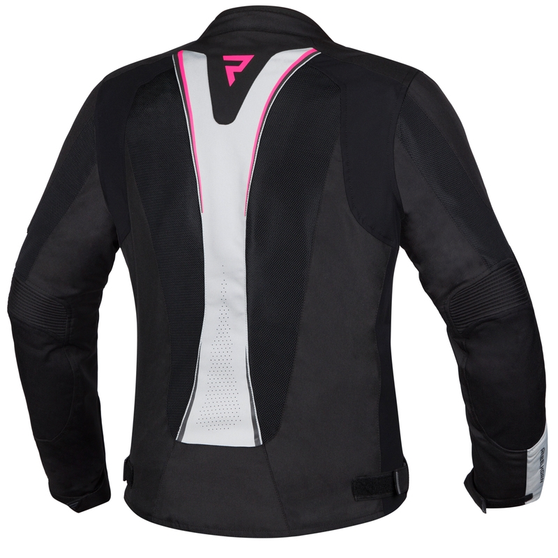 Women's Rebelhorn Hiflow IV Schwarz-Silber-Pink Motorradjacke Ausverkauf