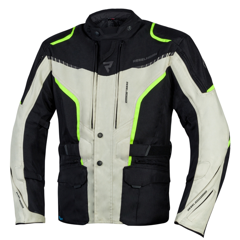 Rebelhorn Hiker III schwarz-grau-fluo gelb Motorradjacke Ausverkauf