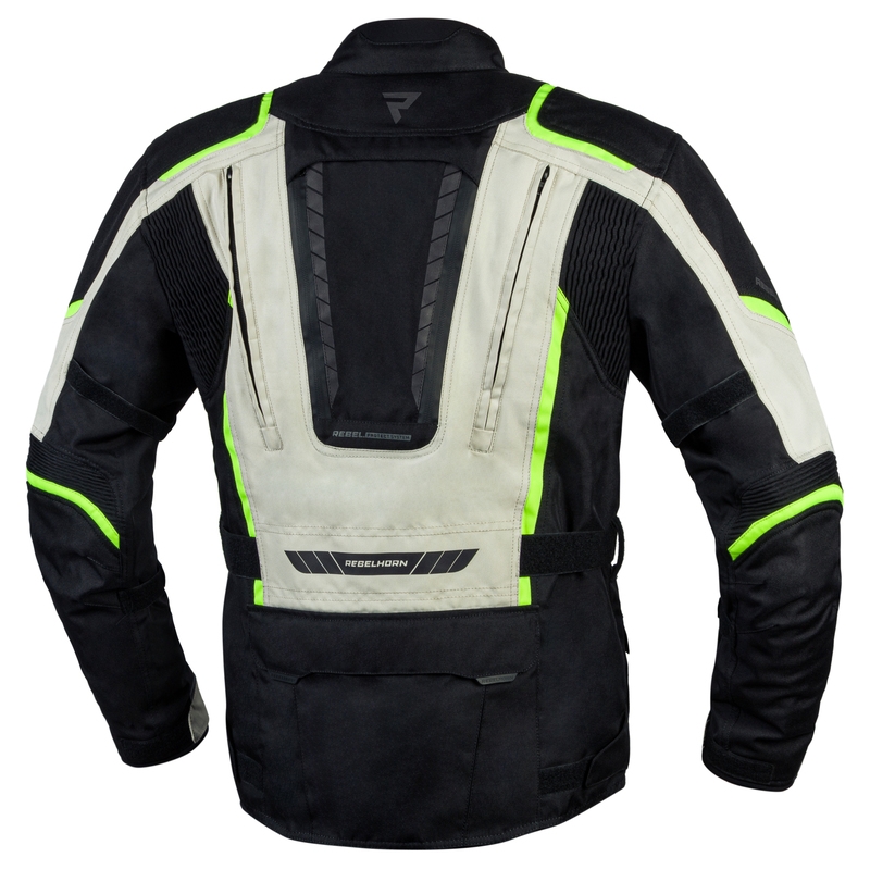 Rebelhorn Hiker III schwarz-grau-fluo gelb Motorradjacke Ausverkauf