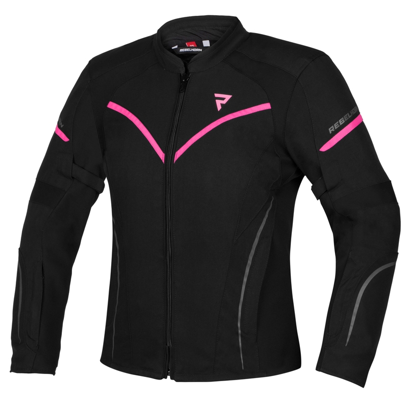 Women's Rebelhorn Luna Schwarz-Fluo Pink Motorradjacke Ausverkauf