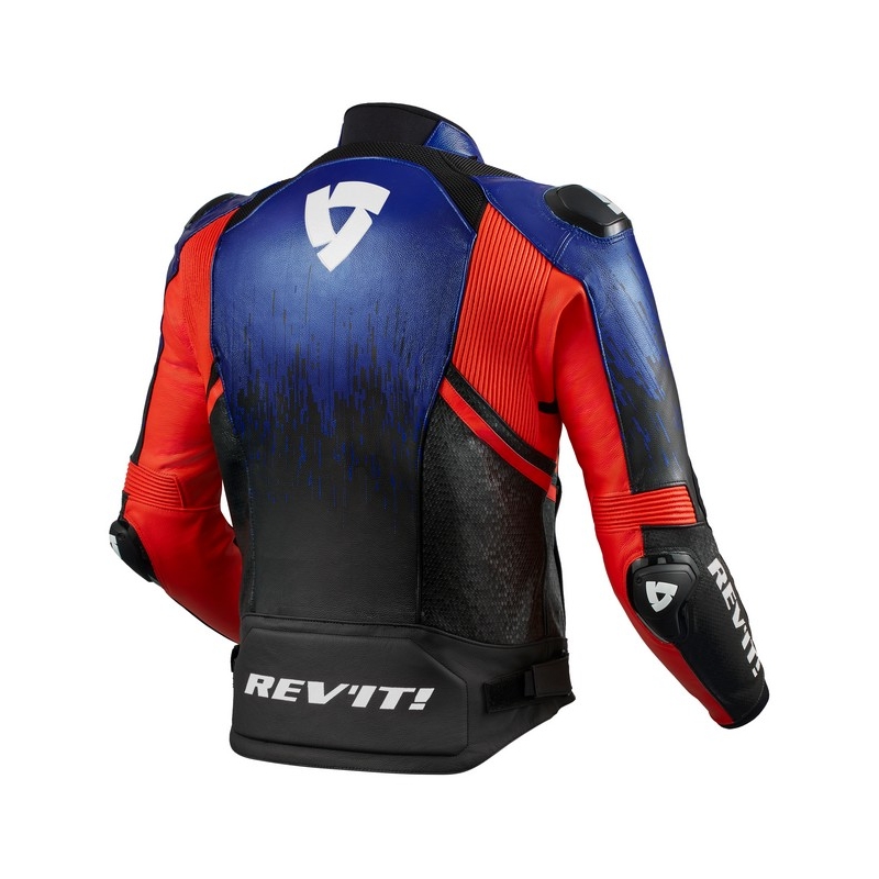 Revit Quantum 2 blau-fluorrote Motorradjacke Ausverkauf