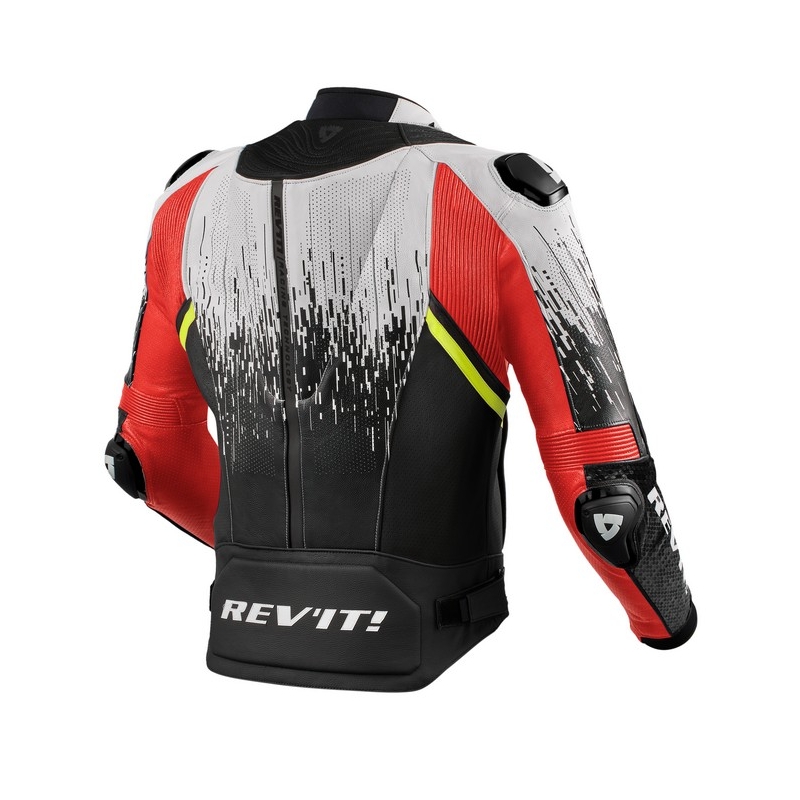 Revit Quantum 2 Pro Air Schwarz-Weiß-Fluo Rot Motorradjacke Ausverkauf
